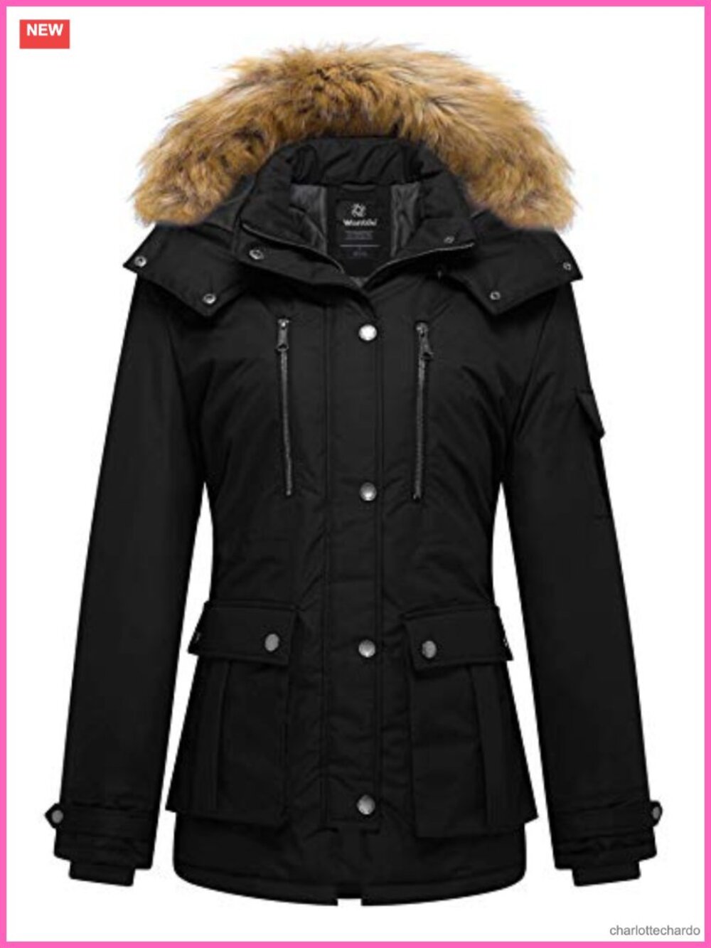 Quilted Winter Puffer Parka Jacket with Hood
